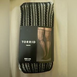 Brand new, Lane Bryant black pattern tights size E/F